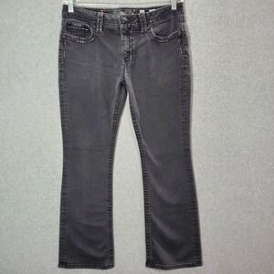 Miss Me Women Jeans 31 Gray Chloe Bootcut Pockets Mid Rise Studded 30 in Inseam